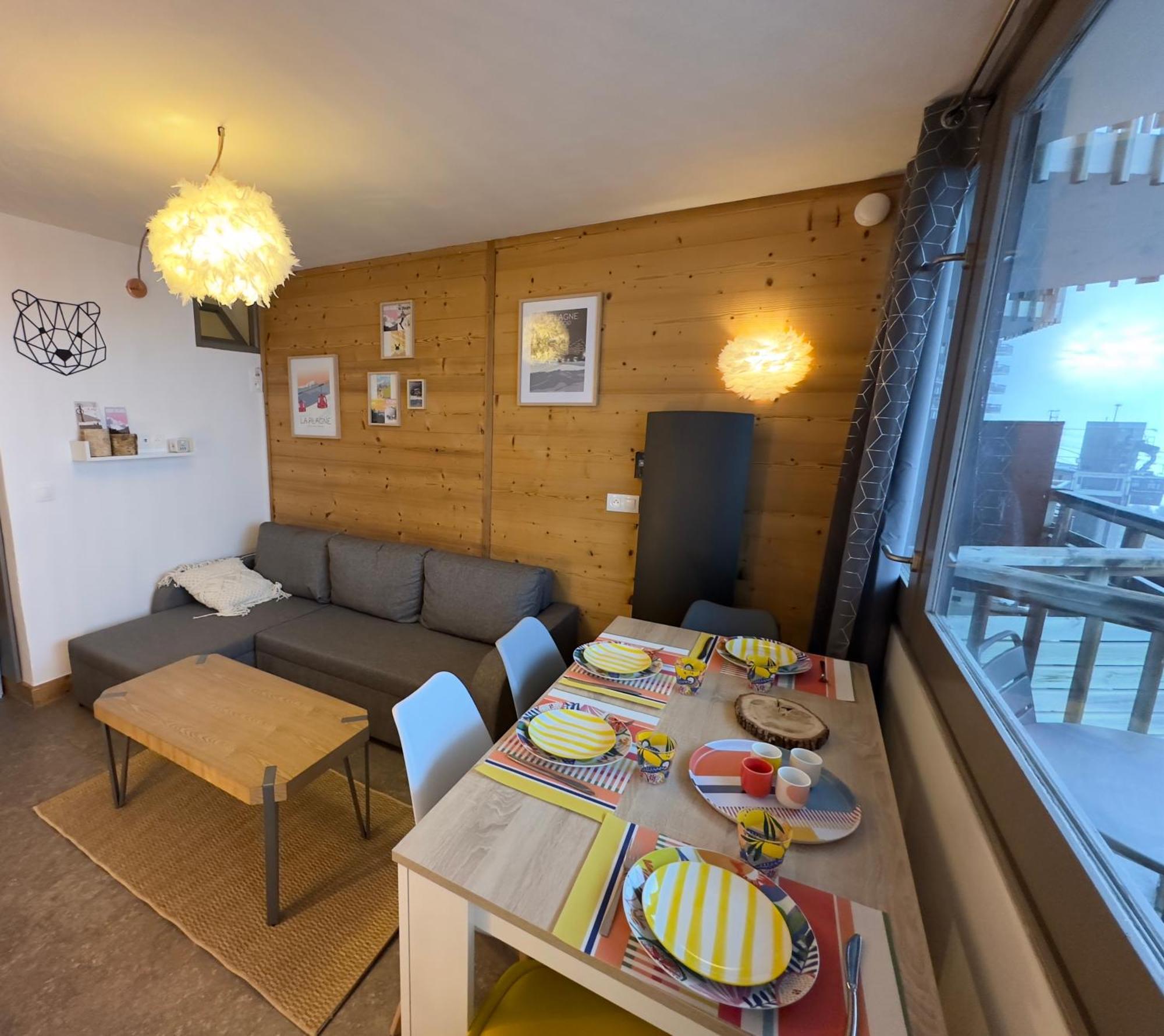 Paquebot Des Neiges - Appartement 4 Personnes - Vue Mont Blanc La Plagne Buitenkant foto