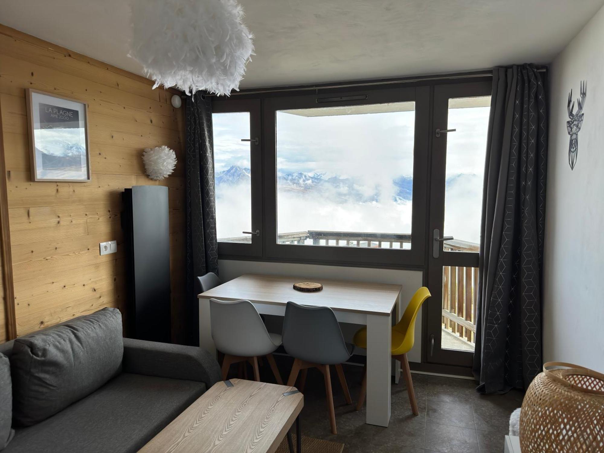 Paquebot Des Neiges - Appartement 4 Personnes - Vue Mont Blanc La Plagne Buitenkant foto